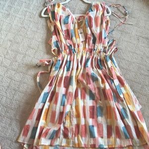 NWT Anthropologie Adjustable Tie Print Dress